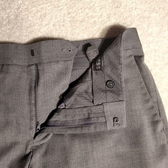 Express Producer Wool Blend Four Pocket Suit Dress Pant 34x30 Charcoal Gray - Picture 1 of 6
